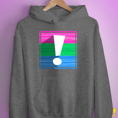 Polysexual Pride Flag Exclamation Point Hoodie